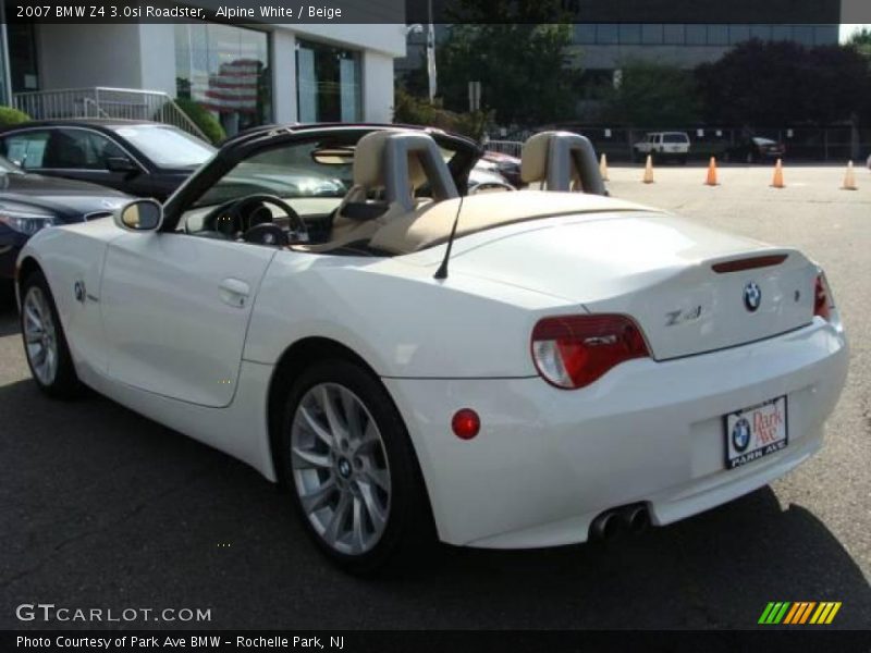 Alpine White / Beige 2007 BMW Z4 3.0si Roadster