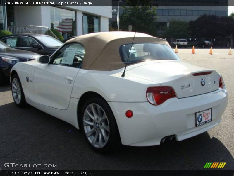 Alpine White / Beige 2007 BMW Z4 3.0si Roadster