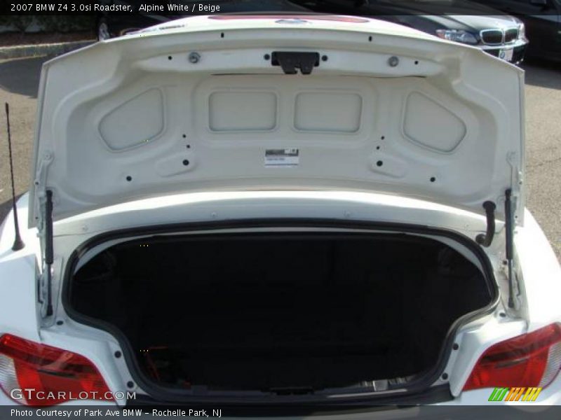 Alpine White / Beige 2007 BMW Z4 3.0si Roadster