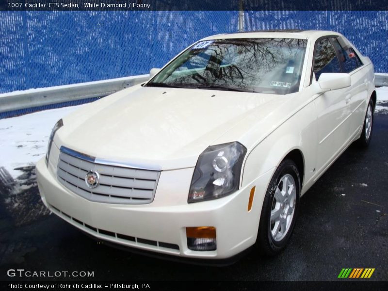 White Diamond / Ebony 2007 Cadillac CTS Sedan