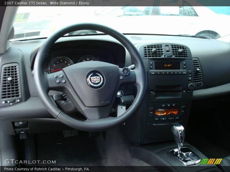 White Diamond / Ebony 2007 Cadillac CTS Sedan