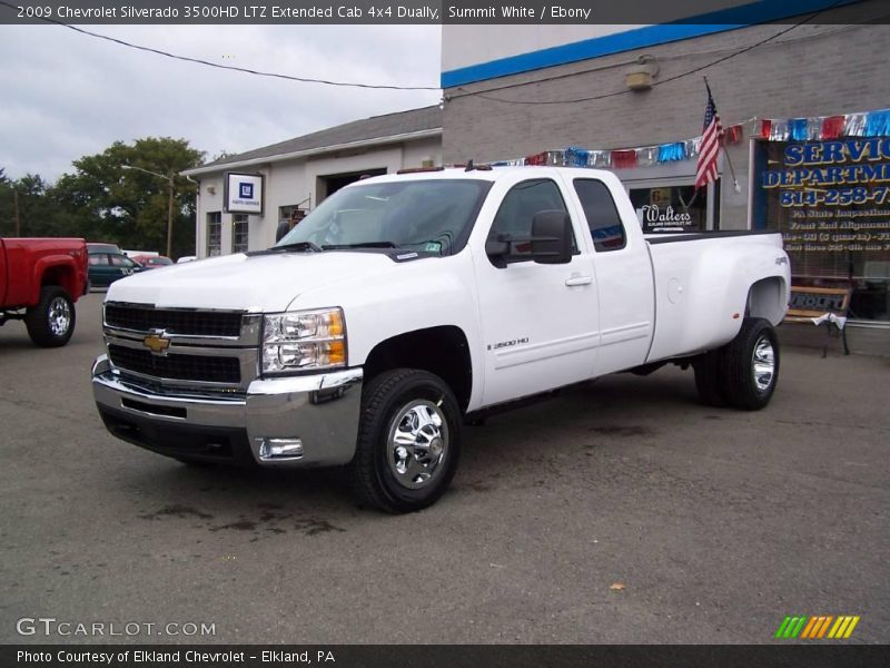 Summit White / Ebony 2009 Chevrolet Silverado 3500HD LTZ Extended Cab 4x4 Dually