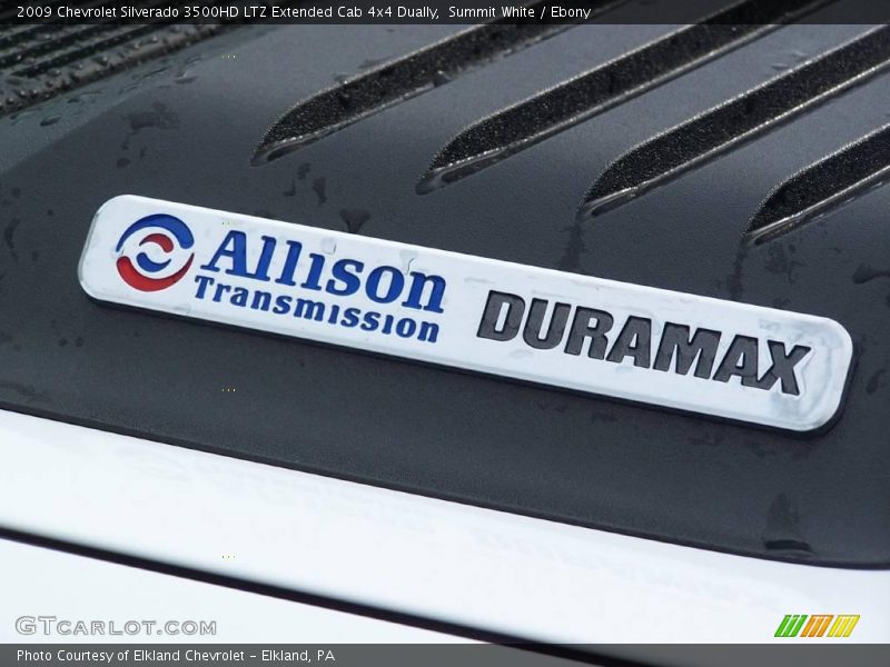 Summit White / Ebony 2009 Chevrolet Silverado 3500HD LTZ Extended Cab 4x4 Dually
