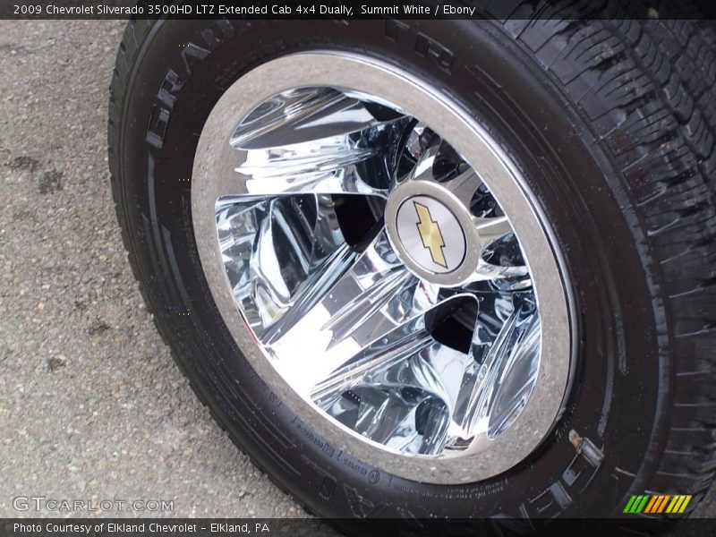 Summit White / Ebony 2009 Chevrolet Silverado 3500HD LTZ Extended Cab 4x4 Dually