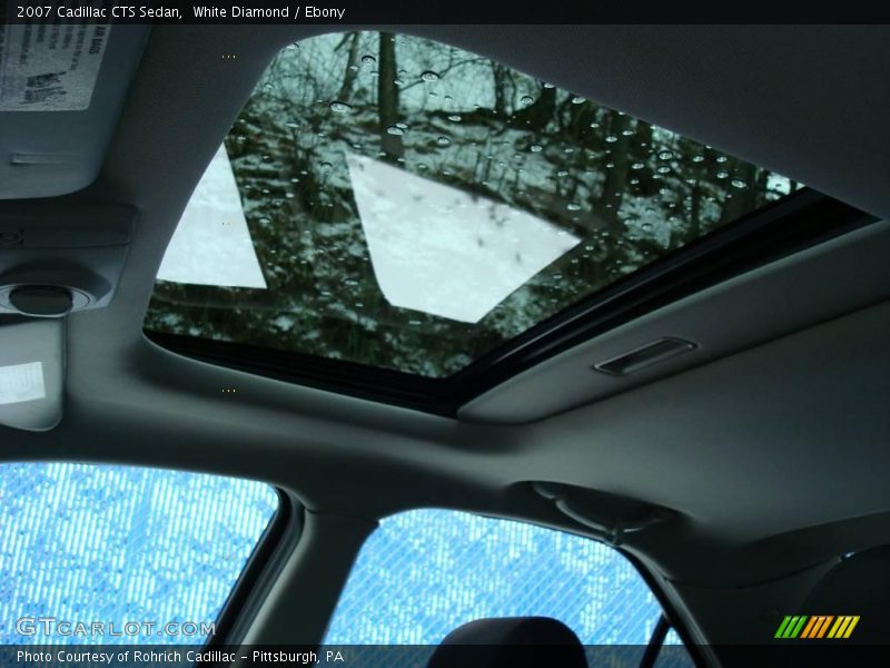 White Diamond / Ebony 2007 Cadillac CTS Sedan