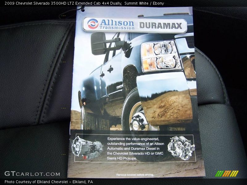 Summit White / Ebony 2009 Chevrolet Silverado 3500HD LTZ Extended Cab 4x4 Dually