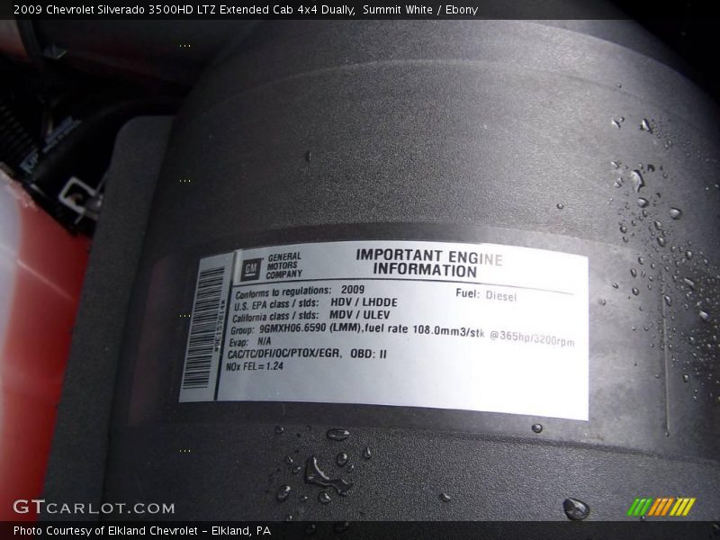 Summit White / Ebony 2009 Chevrolet Silverado 3500HD LTZ Extended Cab 4x4 Dually