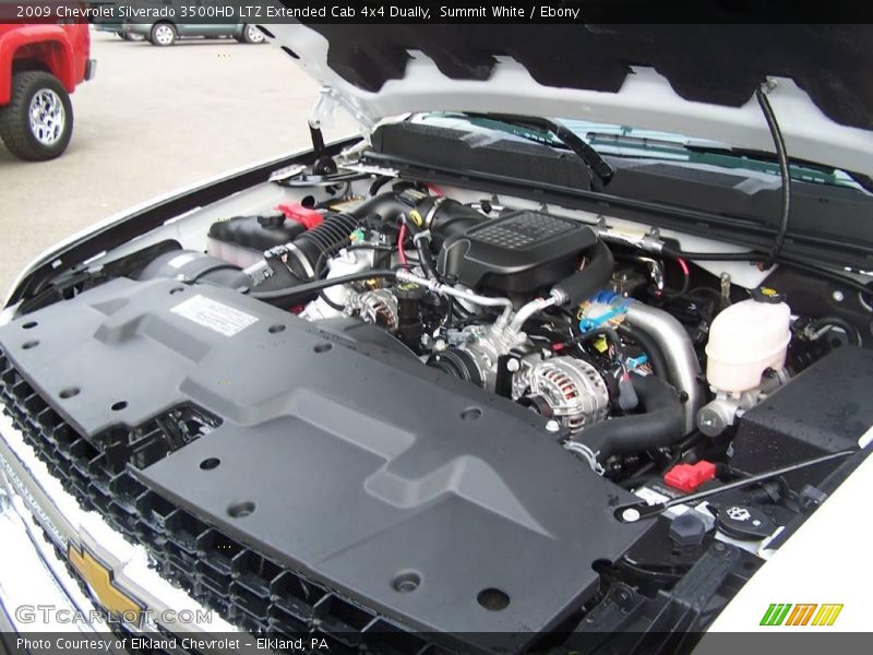 Summit White / Ebony 2009 Chevrolet Silverado 3500HD LTZ Extended Cab 4x4 Dually