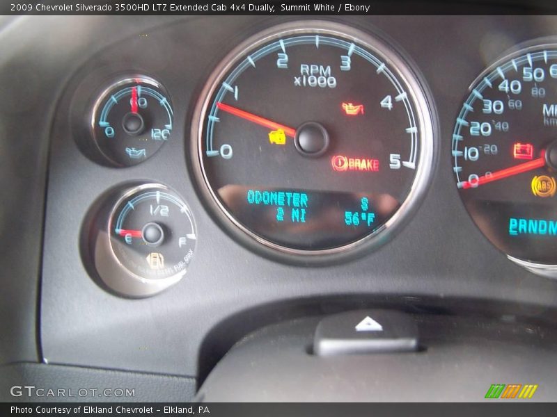 Summit White / Ebony 2009 Chevrolet Silverado 3500HD LTZ Extended Cab 4x4 Dually