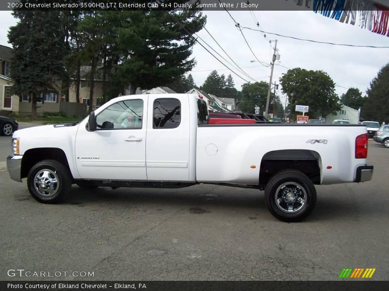 Summit White / Ebony 2009 Chevrolet Silverado 3500HD LTZ Extended Cab 4x4 Dually