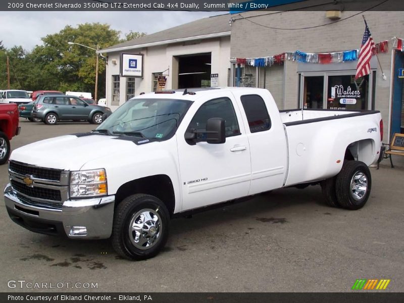 Summit White / Ebony 2009 Chevrolet Silverado 3500HD LTZ Extended Cab 4x4 Dually