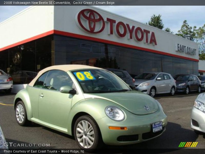 Gecko Green / Cream Beige 2008 Volkswagen New Beetle SE Convertible