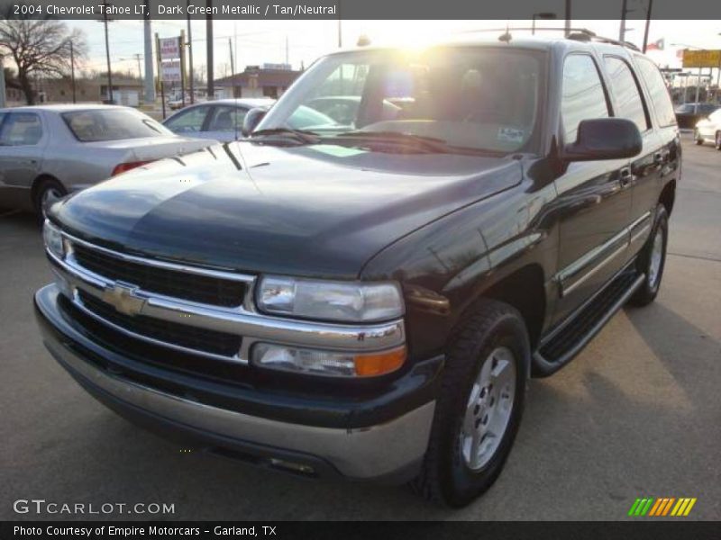 Dark Green Metallic / Tan/Neutral 2004 Chevrolet Tahoe LT