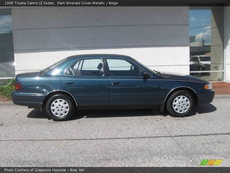 Dark Emerald Green Metallic / Beige 1996 Toyota Camry LE Sedan