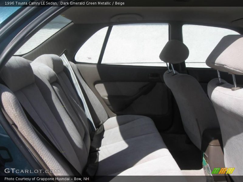 Dark Emerald Green Metallic / Beige 1996 Toyota Camry LE Sedan