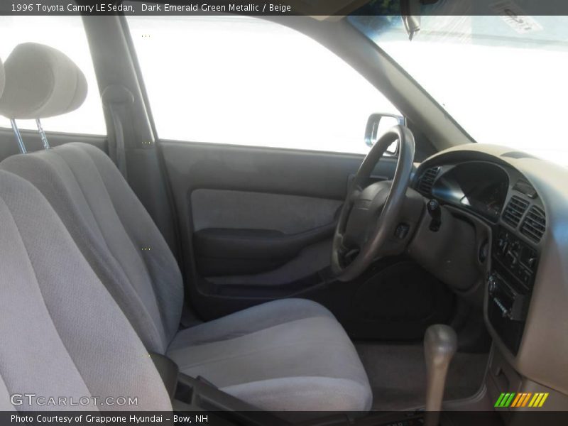 Dark Emerald Green Metallic / Beige 1996 Toyota Camry LE Sedan