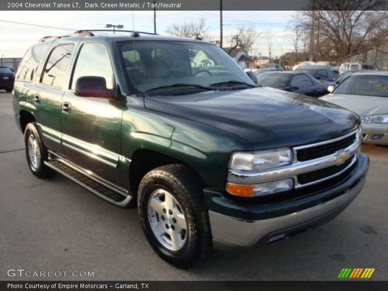 Dark Green Metallic / Tan/Neutral 2004 Chevrolet Tahoe LT