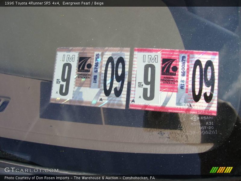 Evergreen Pearl / Beige 1996 Toyota 4Runner SR5 4x4