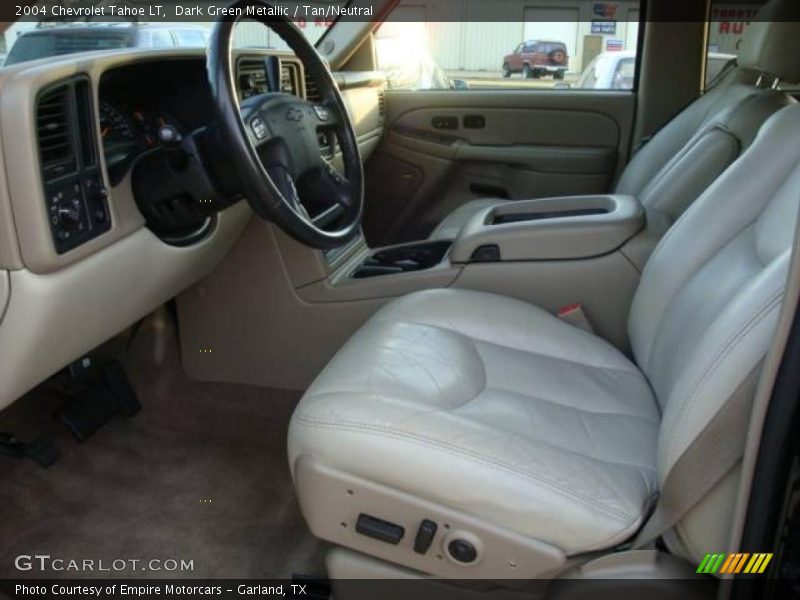 Dark Green Metallic / Tan/Neutral 2004 Chevrolet Tahoe LT