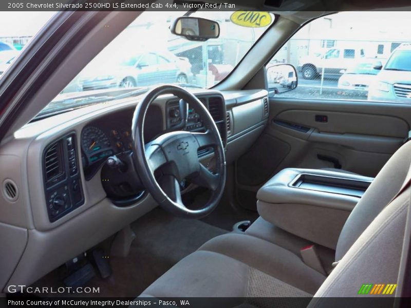 Victory Red / Tan 2005 Chevrolet Silverado 2500HD LS Extended Cab 4x4