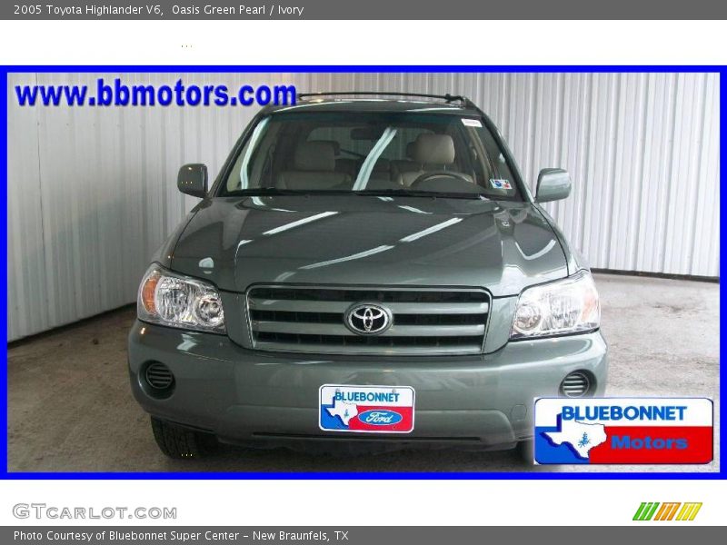 Oasis Green Pearl / Ivory 2005 Toyota Highlander V6