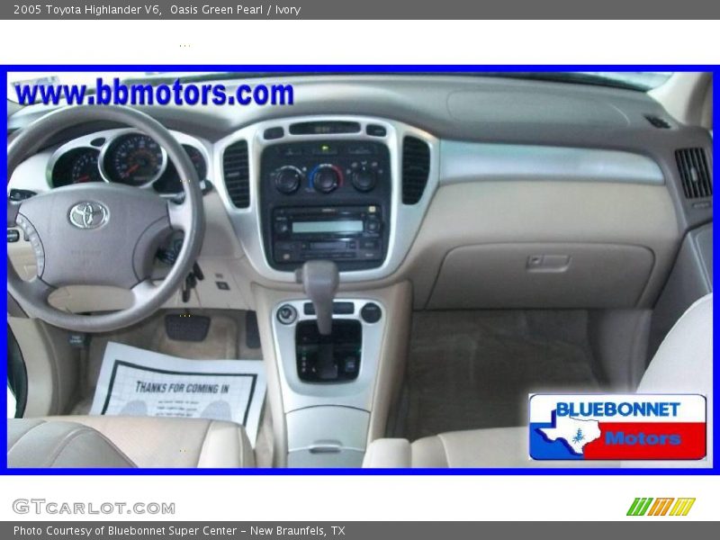 Oasis Green Pearl / Ivory 2005 Toyota Highlander V6