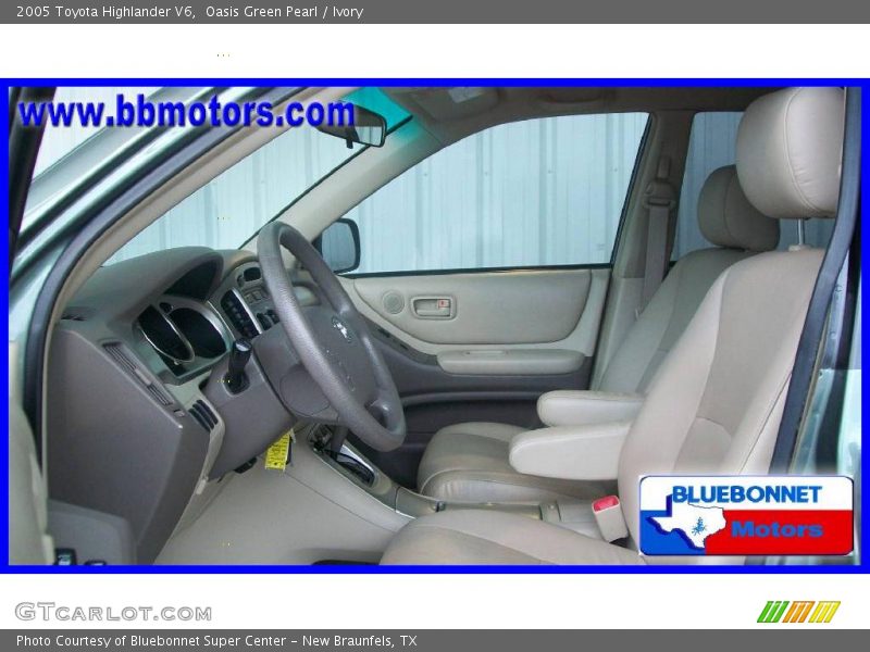 Oasis Green Pearl / Ivory 2005 Toyota Highlander V6