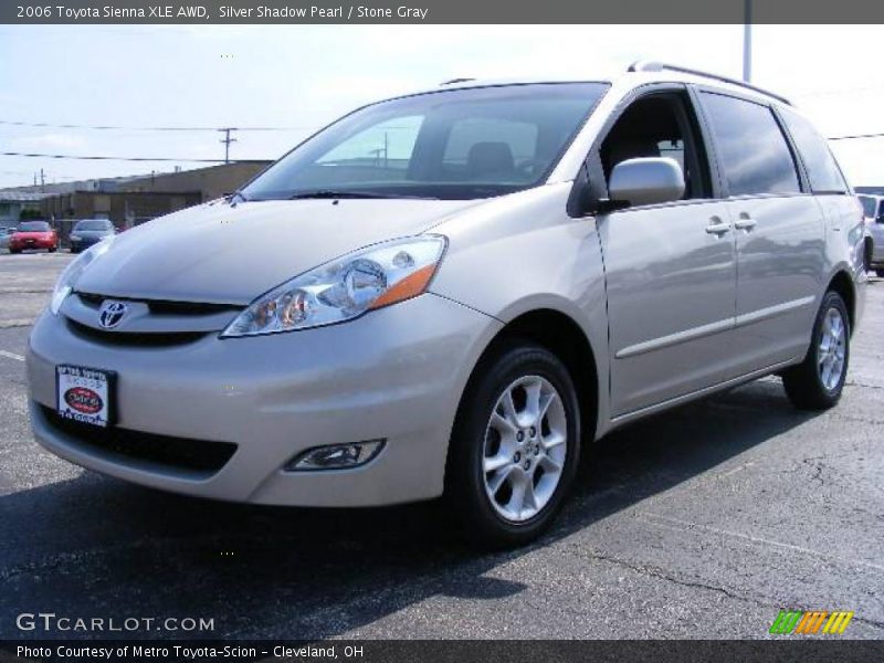 Silver Shadow Pearl / Stone Gray 2006 Toyota Sienna XLE AWD