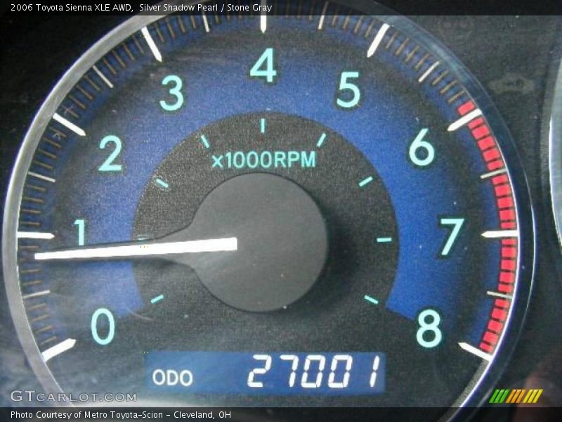 Silver Shadow Pearl / Stone Gray 2006 Toyota Sienna XLE AWD