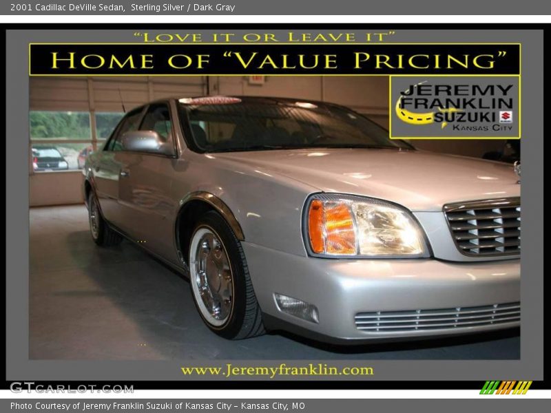 Sterling Silver / Dark Gray 2001 Cadillac DeVille Sedan