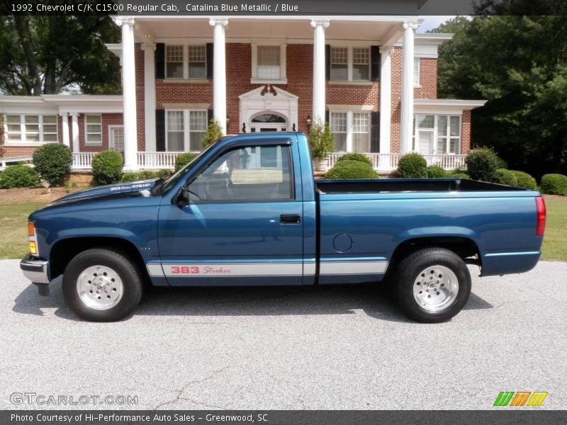 Catalina Blue Metallic / Blue 1992 Chevrolet C/K C1500 Regular Cab