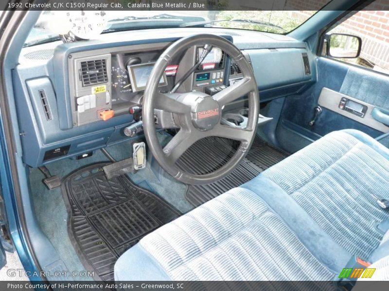 Catalina Blue Metallic / Blue 1992 Chevrolet C/K C1500 Regular Cab