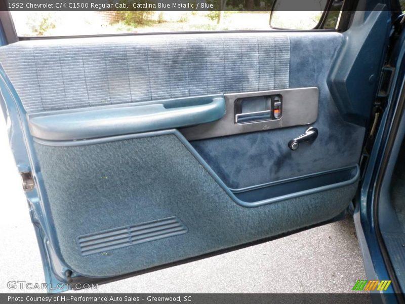 Catalina Blue Metallic / Blue 1992 Chevrolet C/K C1500 Regular Cab