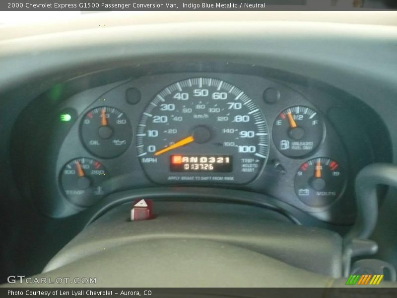 Indigo Blue Metallic / Neutral 2000 Chevrolet Express G1500 Passenger Conversion Van