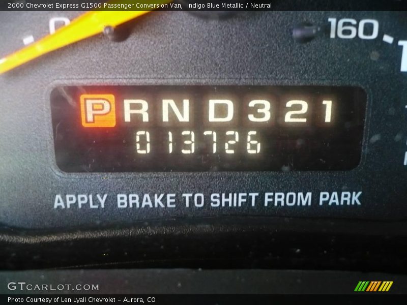 Indigo Blue Metallic / Neutral 2000 Chevrolet Express G1500 Passenger Conversion Van