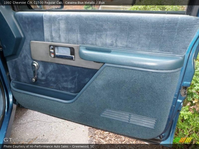 Catalina Blue Metallic / Blue 1992 Chevrolet C/K C1500 Regular Cab