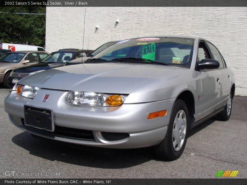 Silver / Black 2002 Saturn S Series SL1 Sedan