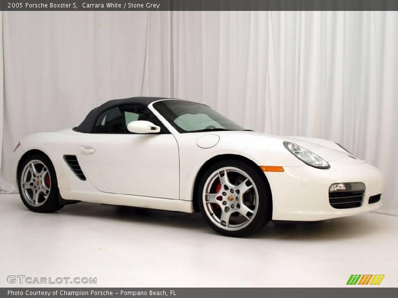 Carrara White / Stone Grey 2005 Porsche Boxster S