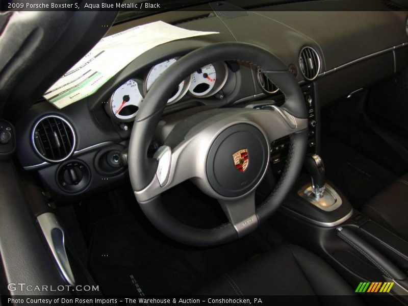 Aqua Blue Metallic / Black 2009 Porsche Boxster S