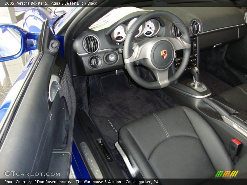 Aqua Blue Metallic / Black 2009 Porsche Boxster S
