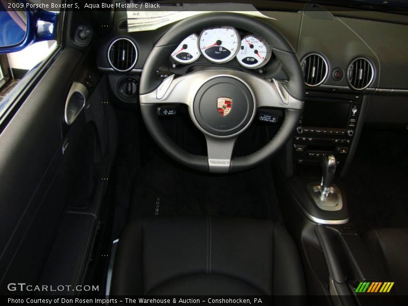 Aqua Blue Metallic / Black 2009 Porsche Boxster S