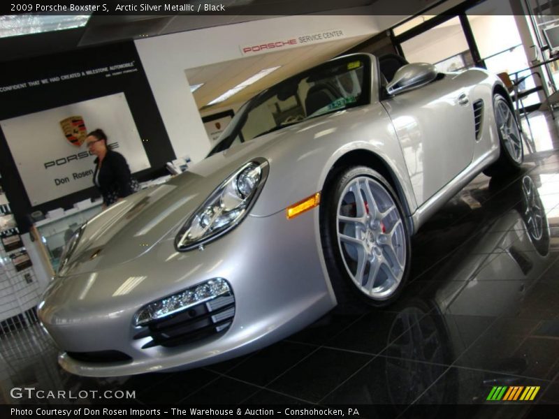 Arctic Silver Metallic / Black 2009 Porsche Boxster S