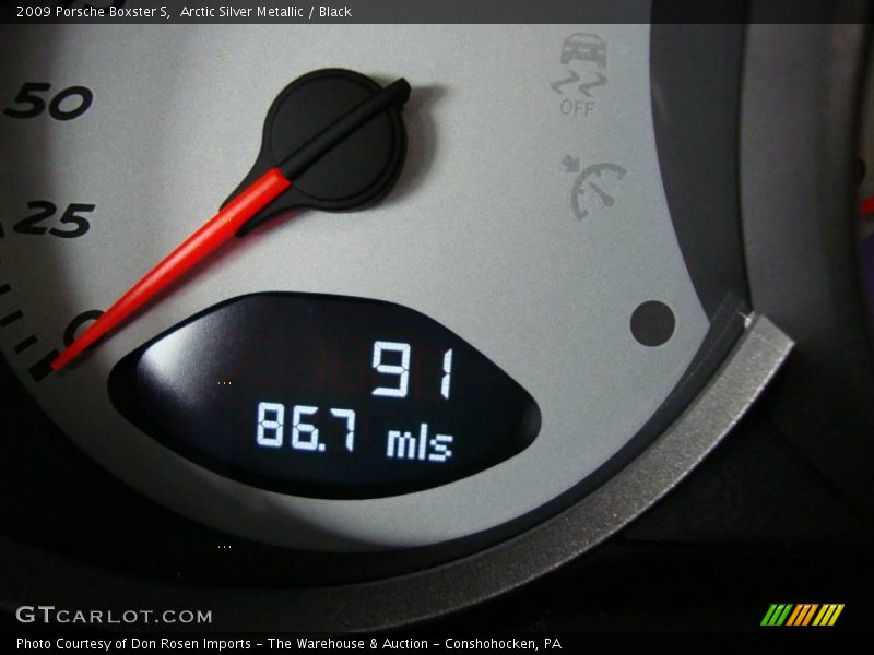 Arctic Silver Metallic / Black 2009 Porsche Boxster S