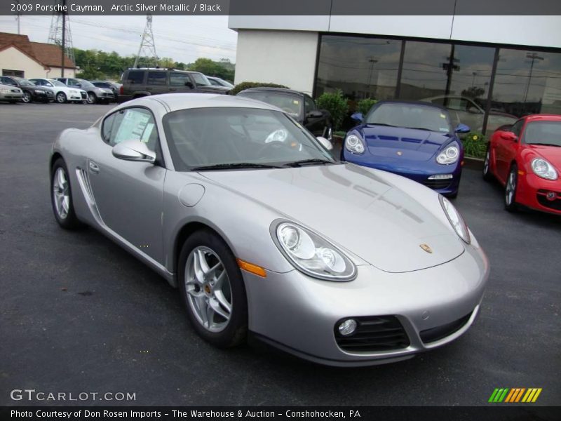 Arctic Silver Metallic / Black 2009 Porsche Cayman