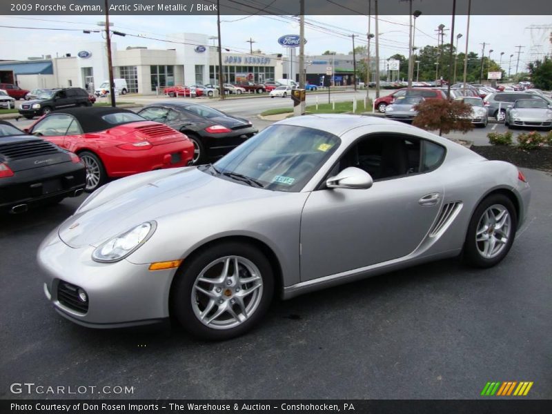 Arctic Silver Metallic / Black 2009 Porsche Cayman