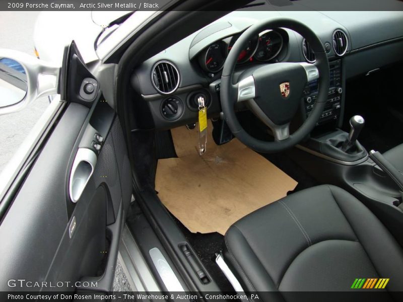 Arctic Silver Metallic / Black 2009 Porsche Cayman