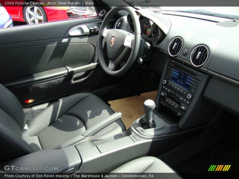 Arctic Silver Metallic / Black 2009 Porsche Cayman