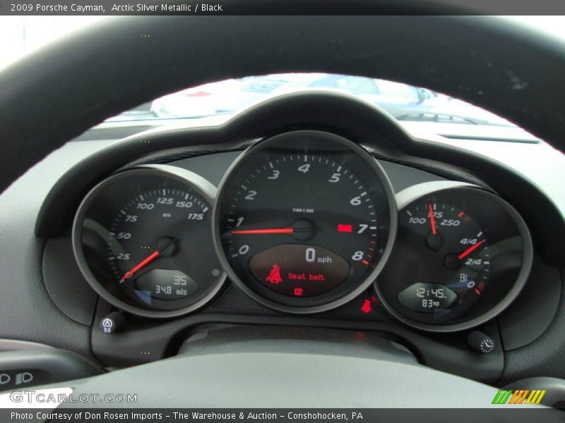Arctic Silver Metallic / Black 2009 Porsche Cayman