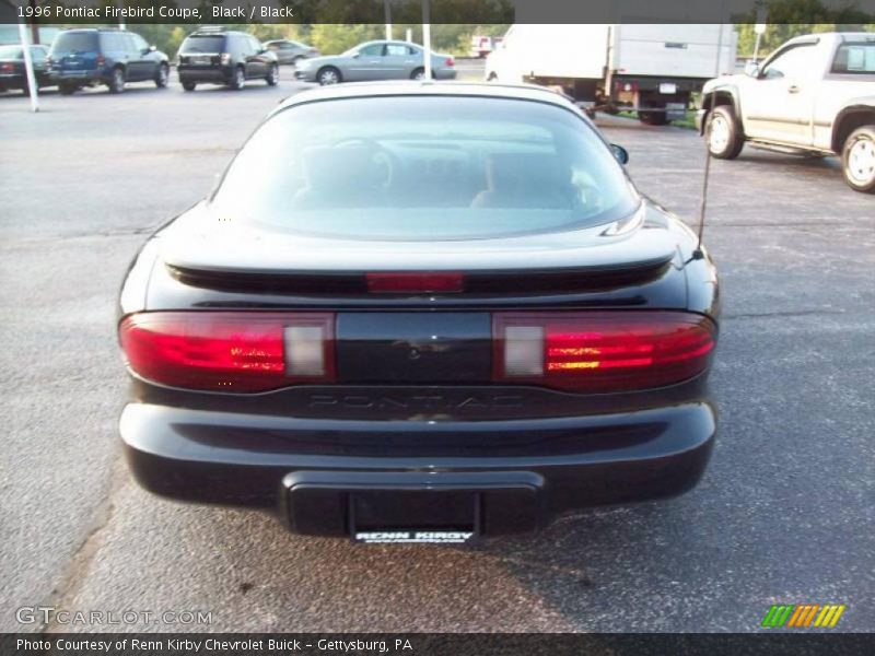 Black / Black 1996 Pontiac Firebird Coupe