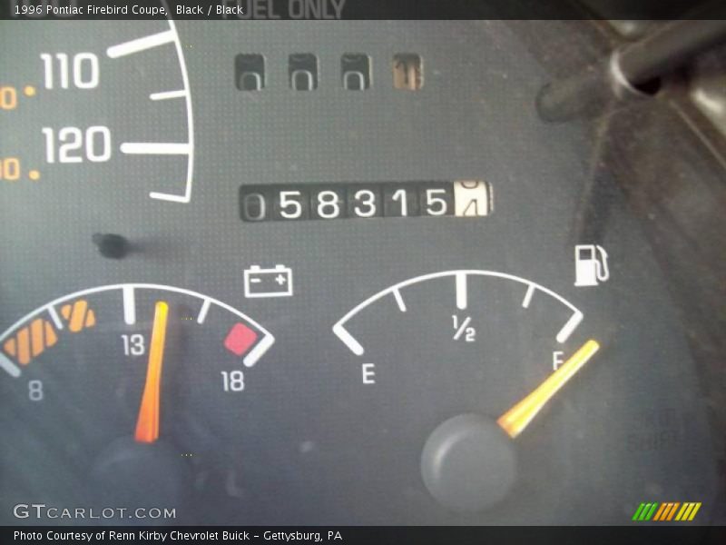 Black / Black 1996 Pontiac Firebird Coupe
